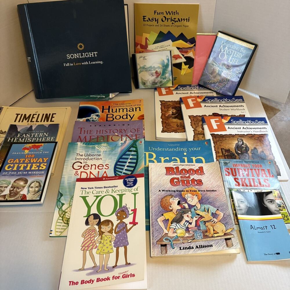 Sonlight Homeschool Level F Partial Curriculum History Science Spelling